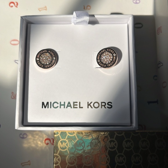 Michael Kors Rose Gold Stud Earrings - Picture 6 of 8